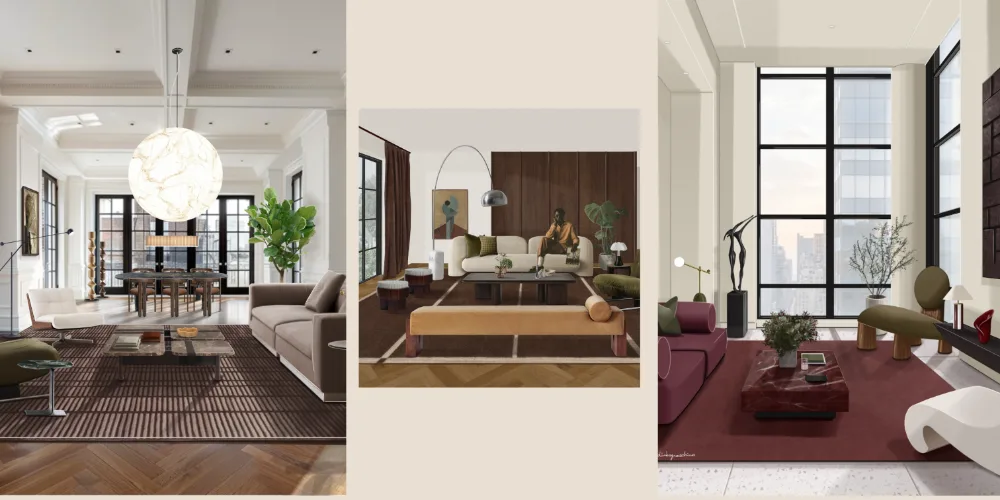 Modernist interior design by Studio Bagnaschino